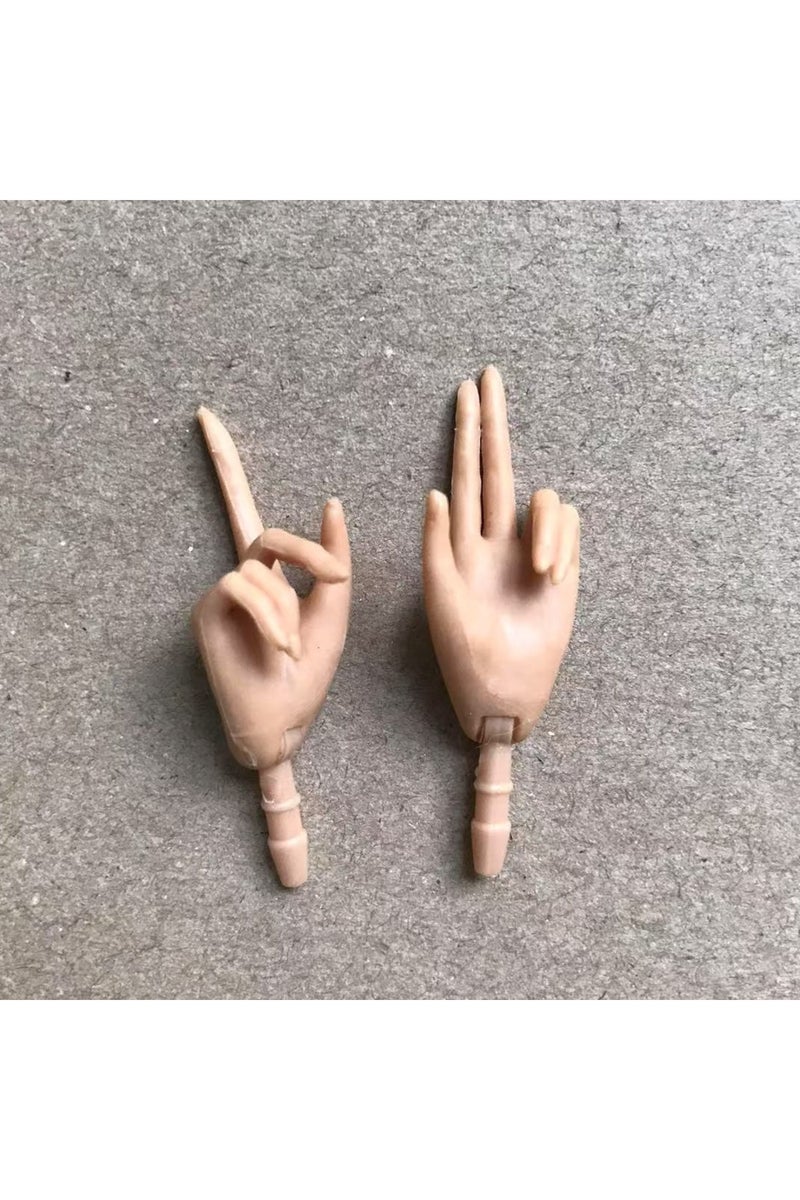 HU A MENGF Doll Hands Feet 1/6 Doll Parts Beige Latin Dark Brown Doll Accessories DIY Dressing Doll