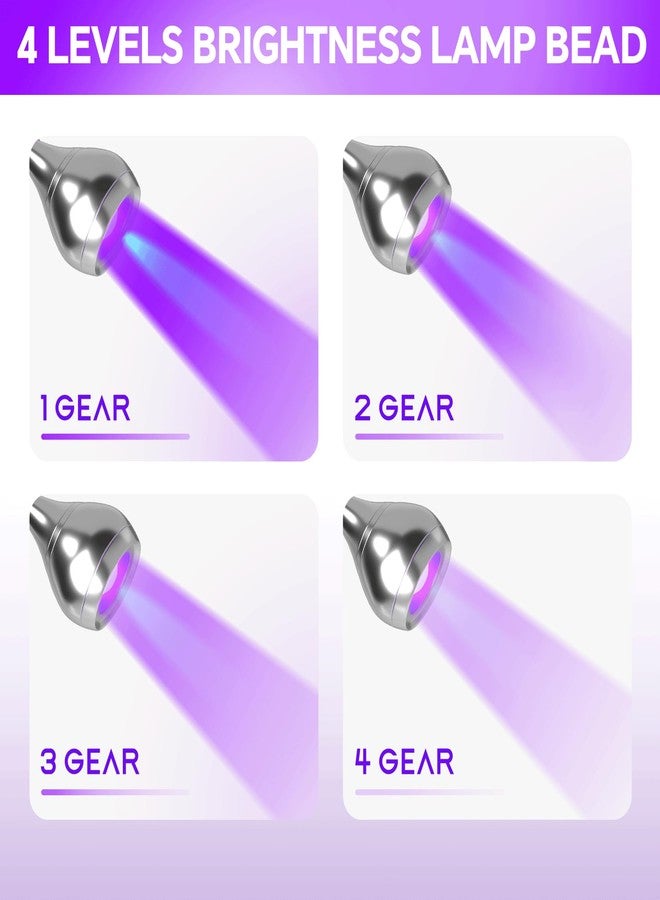 Geisofu U V Light for Nails Gooseneck U V Lamp for Nails Mini Curing with Securing Clip Rotatable Flash Cure Light for Salon Nail DIY Home (Silver) - Image 3