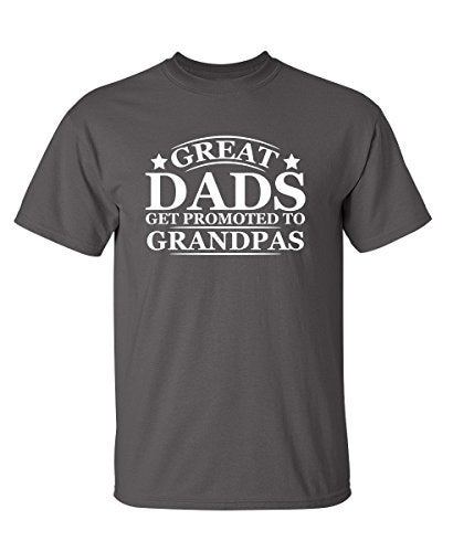 Feelin Good Tees Great Dads Mens Graphic T-Shirts with Family Humor | Classic Funny T Shirts for Men| Unique Men's Novelty T-Shirts Gift for Grandpa L Charcoal - Image 1