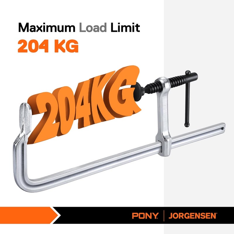 Jorgensen Bar Clamps, 30.5 cm Light-duty Drop Forged Steel Bar Clamps for Woodworking and Welding, 2 Pack - Image 4