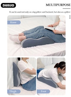DUNISO Leg Elevation Pillow with Memory Foam, High-Density Leg Rest Elevating Wedge Pillow Relieves Leg Pain, Improves Blood Circulation, Reduces Swelling,Breathable and Washable Cover,Lumbar Support Pillow for Sleeping Reading Relaxing  - Image 3