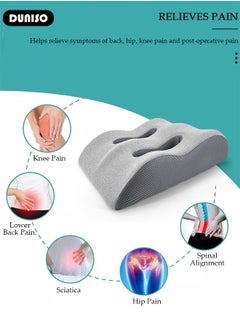 DUNISO Leg Elevation Pillow with Memory Foam, High-Density Leg Rest Elevating Wedge Pillow Relieves Leg Pain, Improves Blood Circulation, Reduces Swelling,Breathable and Washable Cover,Lumbar Support Pillow for Sleeping Reading Relaxing  - Image 5