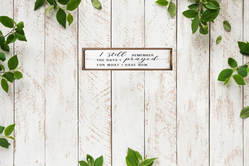 CSWLJS Rustic Metal Tin Signs I Still Remember The Days I Prayed Kitchen Sign Wall Decor White Vintage Farmhouse Bar Decor For Home Dining Room Coffee 4x16 In - Image 5