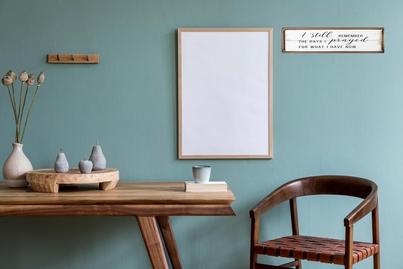 CSWLJS Rustic Metal Tin Signs I Still Remember The Days I Prayed Kitchen Sign Wall Decor White Vintage Farmhouse Bar Decor For Home Dining Room Coffee 4x16 In - Image 4