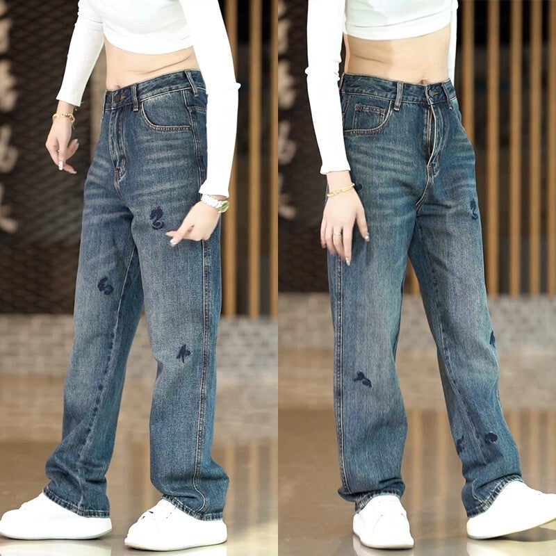 Unisex Classic Denim Jeans Loose Fit Daily Outdoor Wear - Image 5