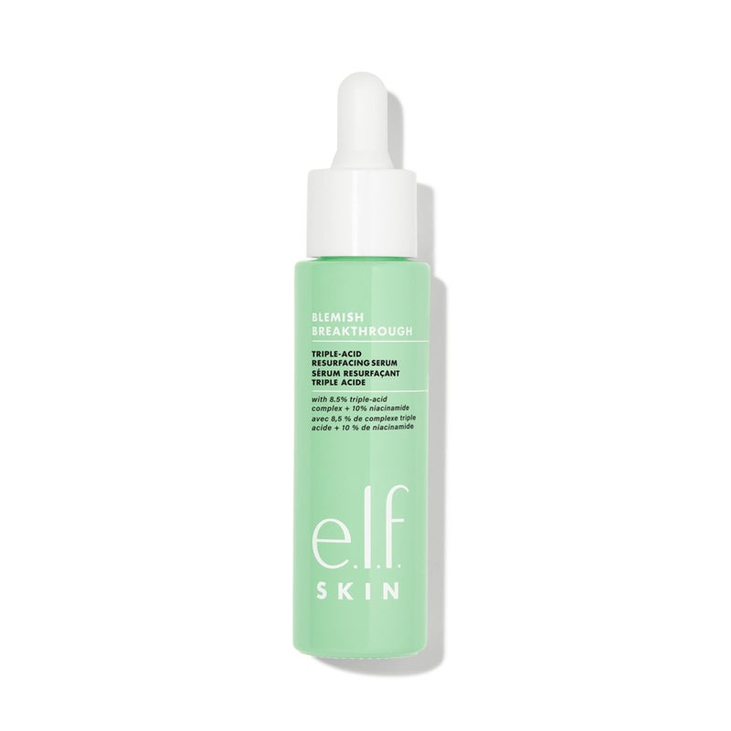elf e.l.f. SKIN Blemish Breakthrough Triple-Acid Resurfacing Serum, Hydrating Night Serum For Fighting Blemishes, Helps Improve Skin Tone & Texture - Image 1
