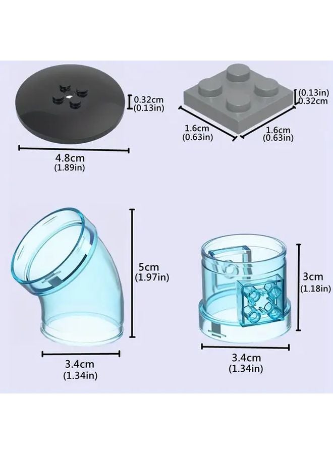 2pcs Set Mini Building Blocks Transparent Slide Pipeline Water Park DIY Toy - Image 3