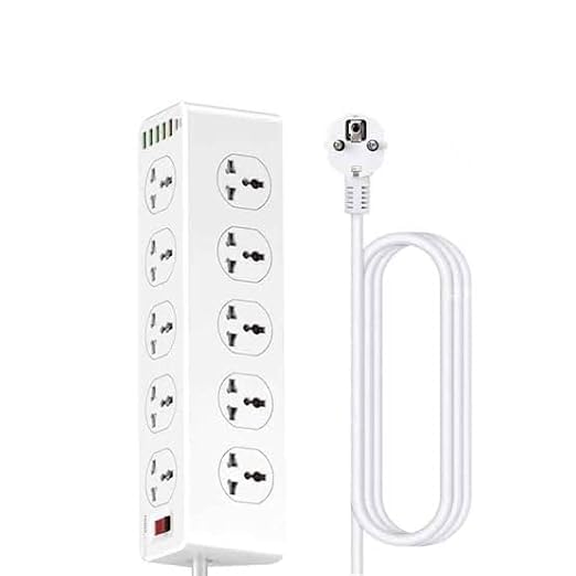 CARE CASE 30W 100250V Slope Design Power Strip 10 Outlets 5 USB Ports 1 PD Port Model No 3608 K - Image 2
