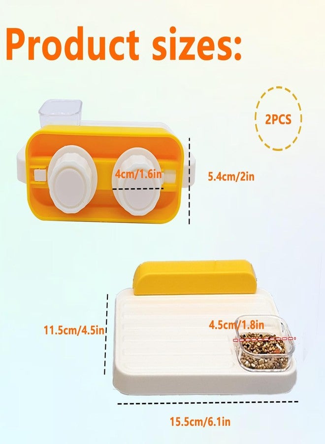 Hamiledyi Hamster Cage Platform 2 PCS Detachable Hamster Stand Platform Climbing Toys Rat Cage Accessories with Feeding Bowls for Mice Rats Gerbils Sugar Gliders Birds - Image 2