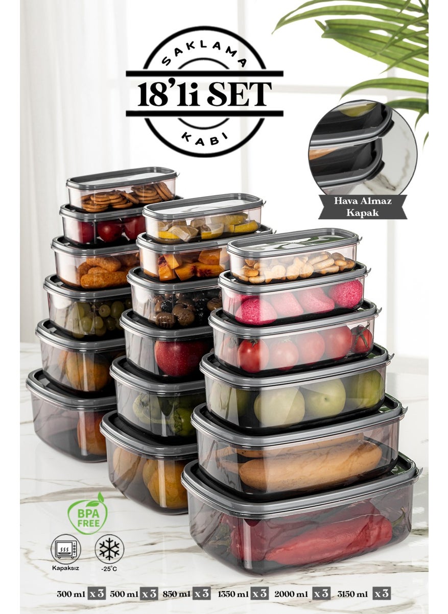 18-Piece Sweet Box Storage Container Set - Rectangular Food Container Jar 3X(300-500-850-1350-2000-3150 Ml) - pzsku/Z5EF8D09346948F985F3FZ/45/_/1725725288/a22fc981-8185-4ba2-a285-a9e9f30a4c82