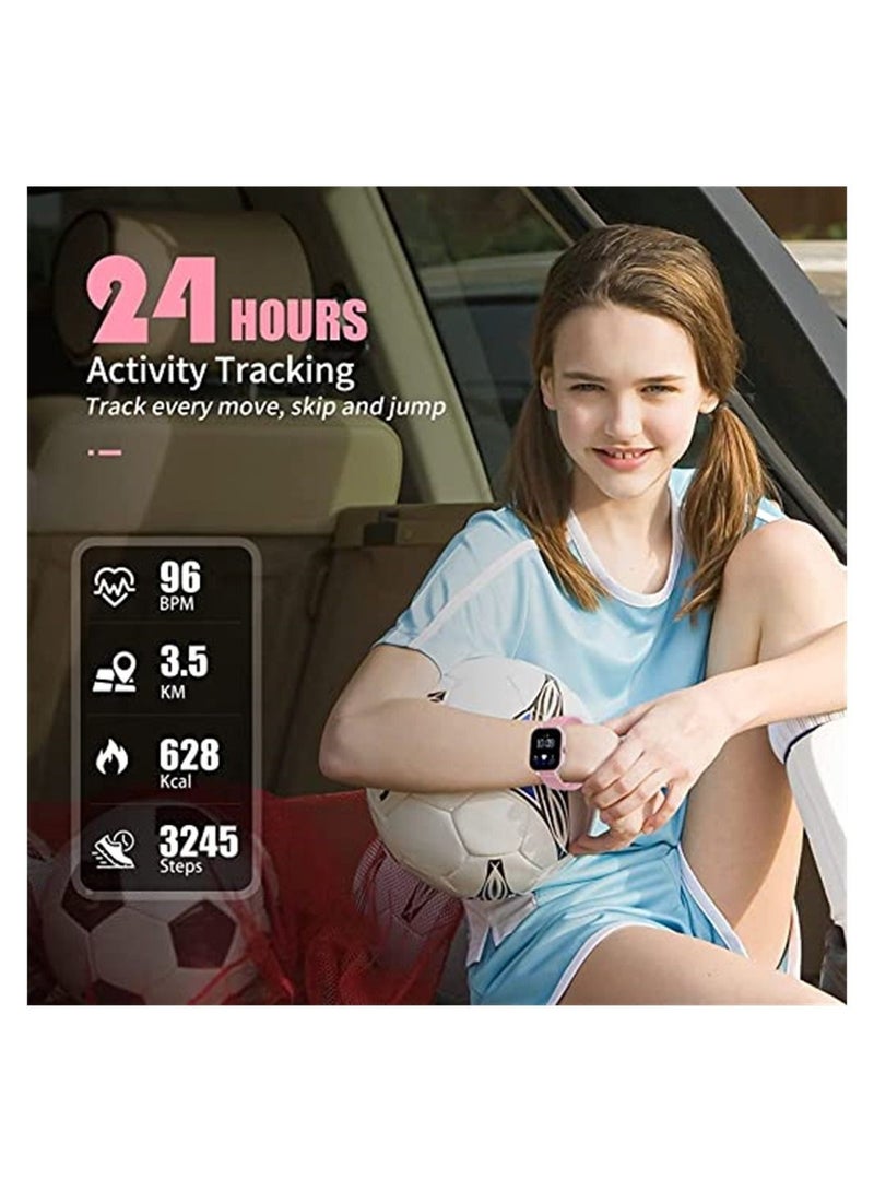 DMG TECH Fitness Tracker Watch for Kids, IP68 Waterproof Kids Smart Watch with 1.4" DIY Watch Face 19 Sport Modes, Pedometers, Heart Rate, Sleep Monitor, Great Gift for Boys Girls Teens 6-16 - Image 2