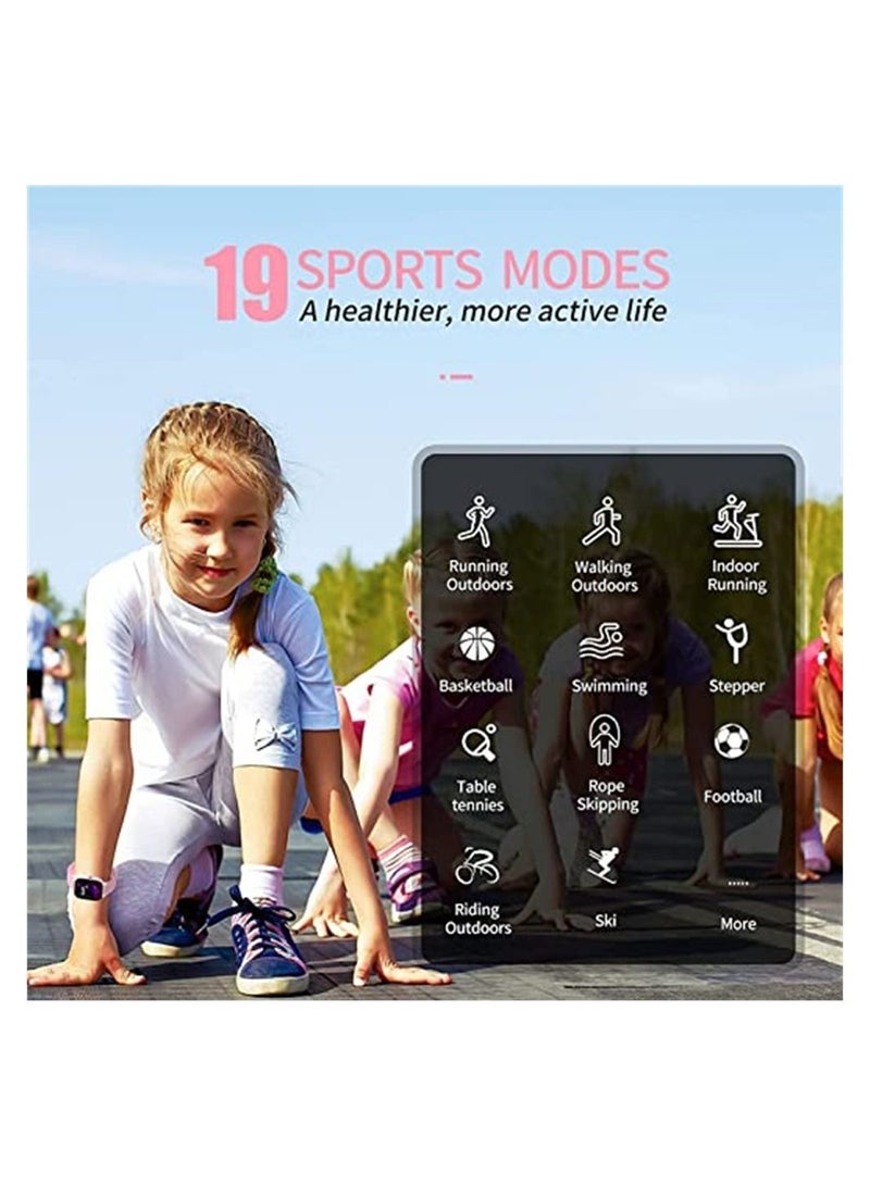 DMG TECH Fitness Tracker Watch for Kids, IP68 Waterproof Kids Smart Watch with 1.4" DIY Watch Face 19 Sport Modes, Pedometers, Heart Rate, Sleep Monitor, Great Gift for Boys Girls Teens 6-16 - Image 4