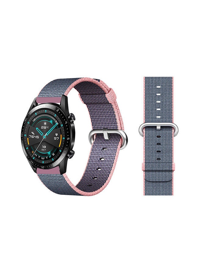 NIBEMINENT Woven Replacement Band For Huawei Watch GT/GT 2 46mm Light Pink