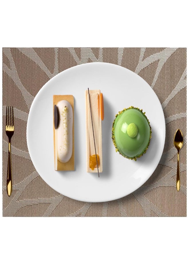 Marstree Placemats, Placemats for Dining Table Set of 4, Kitchen Table Mats Heat-Resistant Non-Slip Washable PVC Woven Vinyl Place Mats for Dining Room Table Decoration (Set of 4, Brown) - Image 5