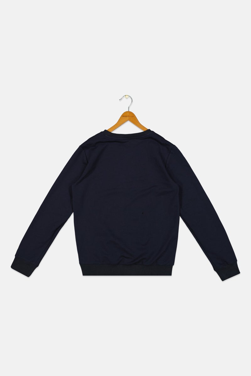 STAR WARS Kids Boy Disney Long Sleeve Sweatshirt, Navy - Image 3