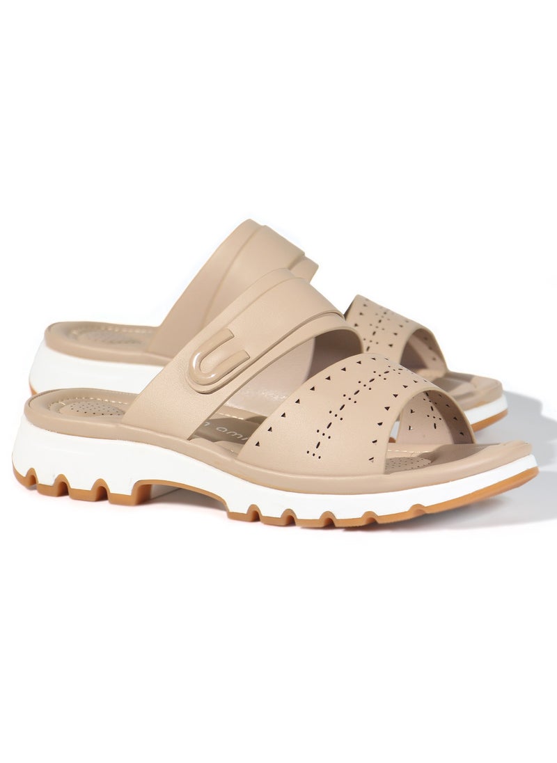 Mon Ami Flat Women Sandals | Open Toe, Casual Slide Women Shoes for Girls & Ladies | Lightweight Girls Sport Comfy Sandals  - Image 1
