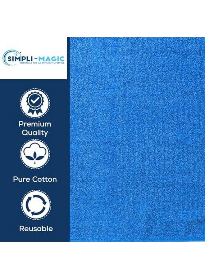 Simpli-Magic Cotton Hand Towels, 16"x27", 12 Pack, Blue - Image 5