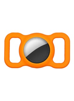 Applicable AirTag Protective Cover For Apple Airtags Silicone Air Anti-lost Device Tag Positioning Tracker Cat Collar-Color:Orange-Applicable Model:airtag