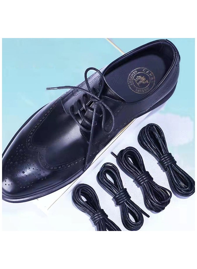 4 Pairs Waxed Round Oxford Shoe Laces for Oxford Dress Boots Leather Shoes 80cm  - Image 4