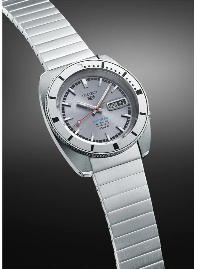 سيكو 5 Sports Limited Edition Heritage Design Automatic Watch SBSA269, 38.5 mm Silver Dial, Stainless Steel Case & Bracelet, 100 m WR - Image 1