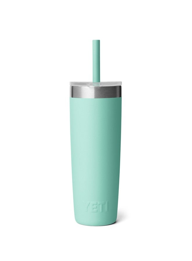 YETI Rambler Jr. 10 Oz Tumbler with Silicone Straw Lid, Seafoam - Image 5