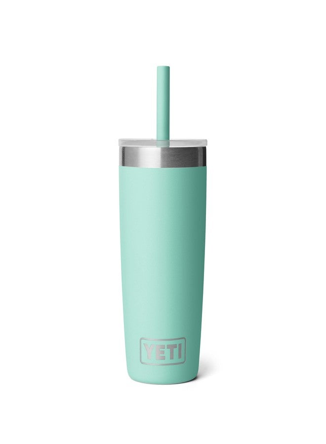 YETI Rambler Jr. 10 Oz Tumbler with Silicone Straw Lid, Seafoam - Image 1