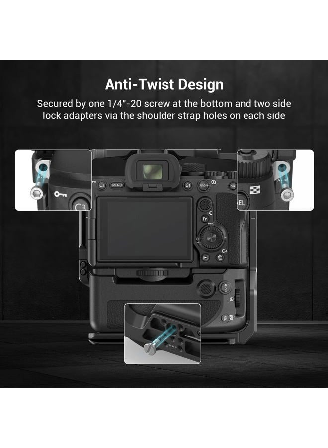 SmallRig Cage for Sony Alpha 7R V/7 IV/7S III/7R IV/Alpha 1 with VG-C4EM Battery Grip - 3594 - Image 5