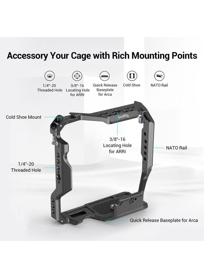 SmallRig Cage for Sony Alpha 7R V/7 IV/7S III/7R IV/Alpha 1 with VG-C4EM Battery Grip - 3594 - Image 3