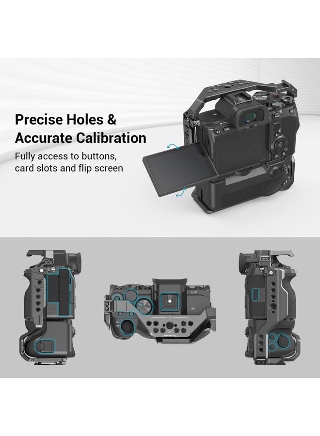 SmallRig Cage for Sony Alpha 7R V/7 IV/7S III/7R IV/Alpha 1 with VG-C4EM Battery Grip - 3594 - Image 4