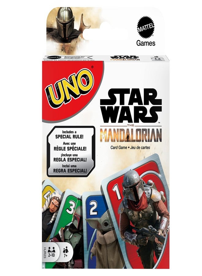 Mattel Games UNO Star Wars The Mandalorian in Storage Tin, Themed Deck & Special Rule, Gift for Kid, Adult & Family Game Nights, Ages 7 Years Old & Up, HJR23 - Image 1