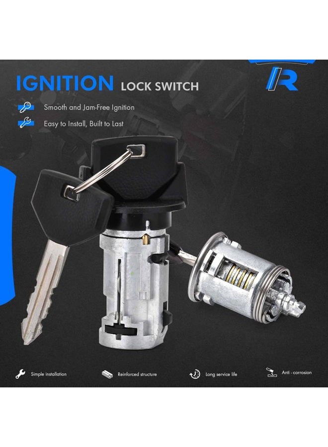 RHAOCZIYAUTO Ignition Switch Lock Cylinder with Door Lock & Keys Fit for Jeep Wrangler YJ Cherokee XJ 1990-1995 Comanche 91-92 Grand Cherokee ZJ Dodge Viper 92-93 Replaces# 17250.05, 924-908, 4720929K, 5161055AA - Image 3