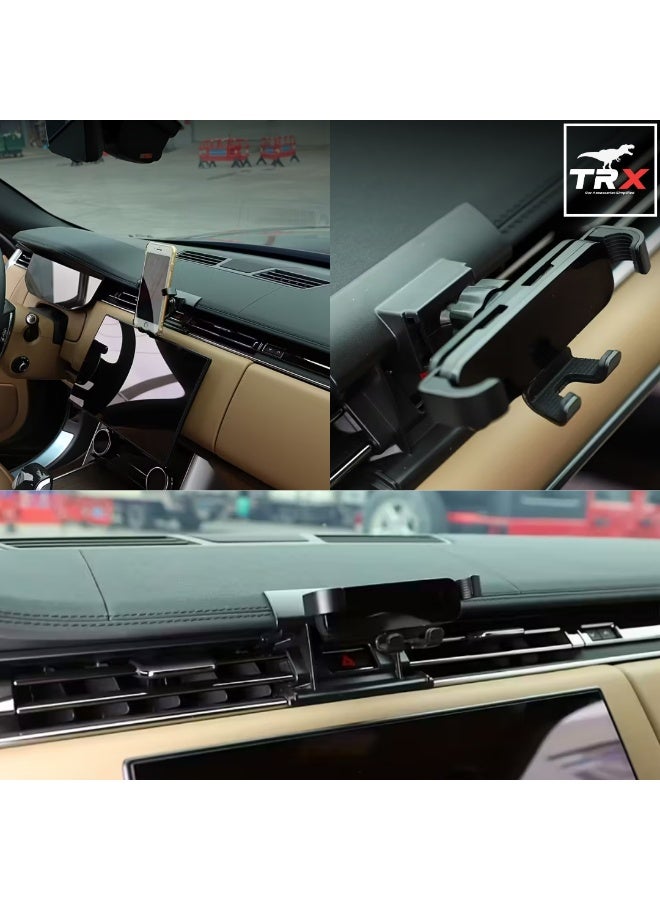  تي ار اكس اوتو حامل هاتف سيارة TRX AUTO لاند روفر / رنج روفر سبورتس 2023 - 2025 | شاشة الوسائط المتعددة حامل هاتف السيارة بقاعدة قوس ثابت | الملحقات المناسبة للاند / رينج روفر سبورتس - Image 5