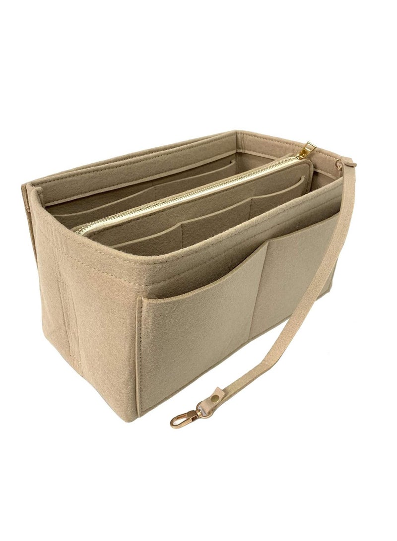 SYOSI Gold Fortune Purse Bag Organizer Insert Handbags for Women Closet with Zipper  - Image 1