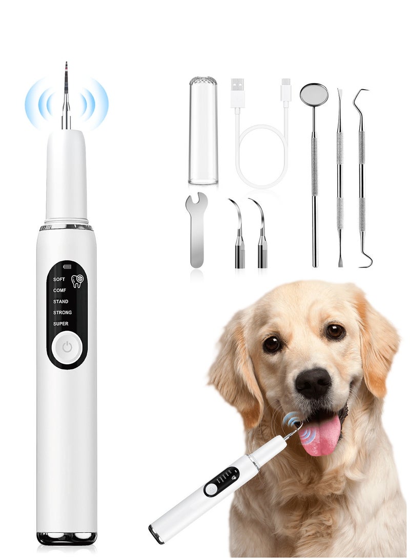 Generic Pet Ultrasonic Teeth Cleaner | Dog Tartar and Plaque Remover | 5-Mode LED Electric Dental Cleaning Kit  - Image 1