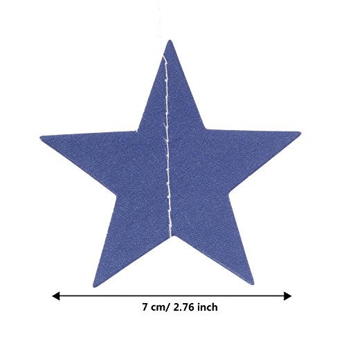 TecUnite 8 Strands Patriotic Star Streamers Banner Garland for 4th of July BBQ, Memorial Day, Veterans Day Party, Independence Day Celebration, Labor Day， Holiday Decorations, Red White Blue - Image 2