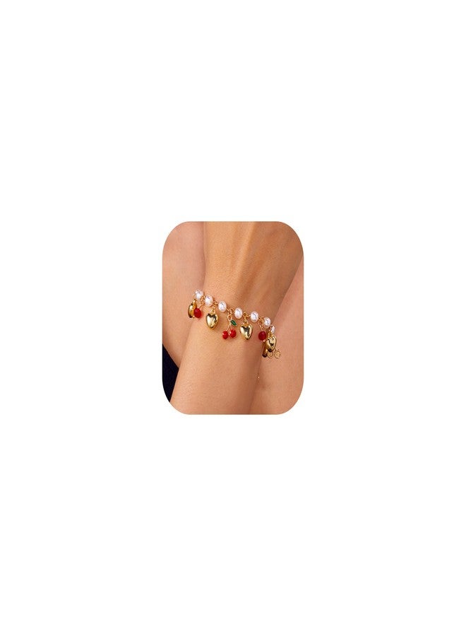 72ore Cute Strawberry Bracelet Jewelry for Women Strawberry Accessories Outfits - Image 1