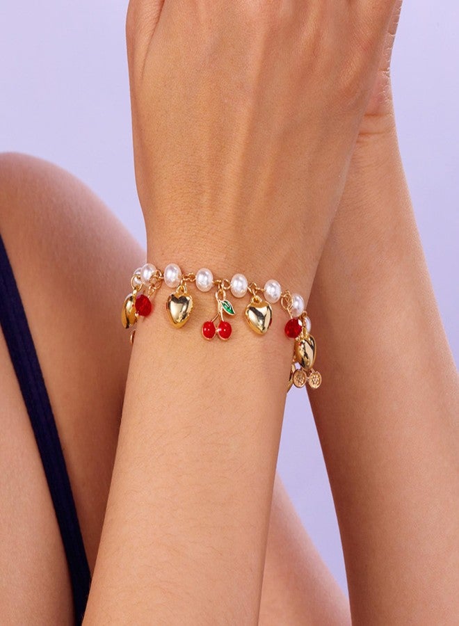 72ore Cute Strawberry Bracelet Jewelry for Women Strawberry Accessories Outfits - Image 3