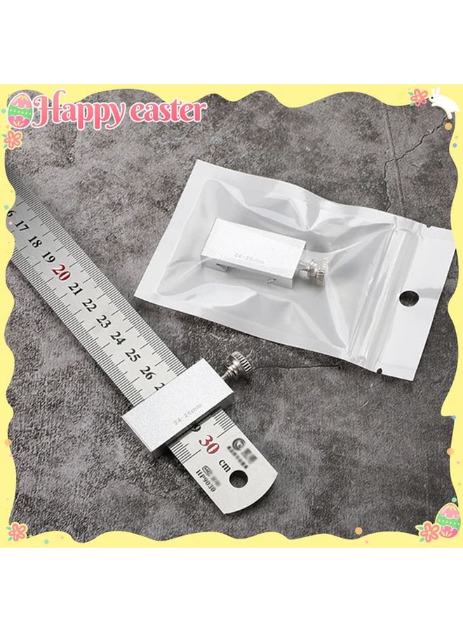 11.81 Inch Ruler Positioning Block Metal Scriber Woodworking Line Marker Limiter - Image 3