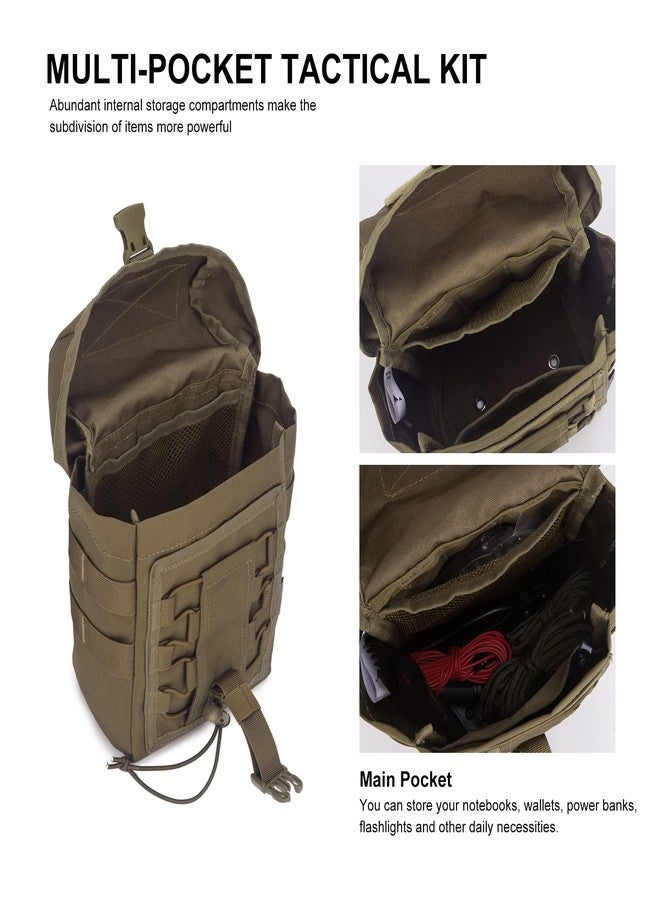 Mardingtop Molle Tactical Drawstring Pouch, Medical Pouch,Adjustable Military First Aid Pouch for Hiking,Camping,Trekking - Image 3