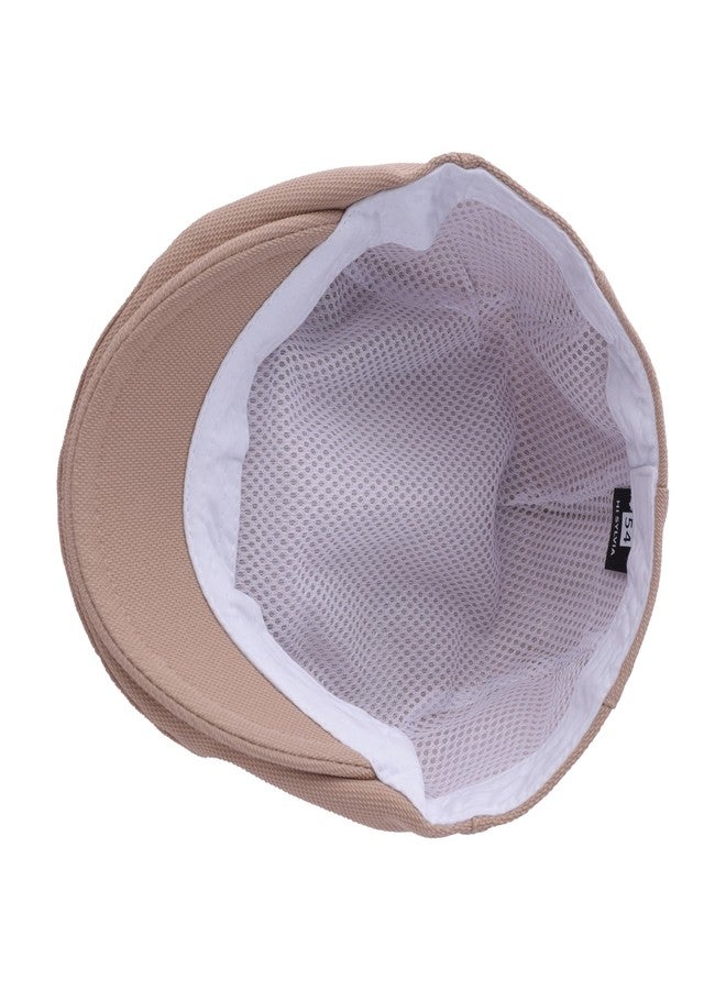 Vikodah Boys Newsboy Cap Kids Flat Visor-Hat Vintage Tweed Cabbie Hats for Girls Boys Pageboy Toddlers Beige - Image 3