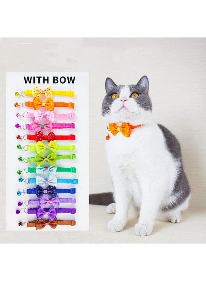 طوق قطط، حزام ربطة عنق على شكل فيونكة، ربطة عنق لطيفة على شكل جرس قابلة للتعديل للجراء والقطط الصغيرة (أخضر) - Image 3