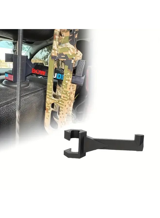 Black Heavy Duty Bow Buddy Bow Hanger For Truck SUV Vehicle Headrest Holder With Secure Mounting System - Image 1