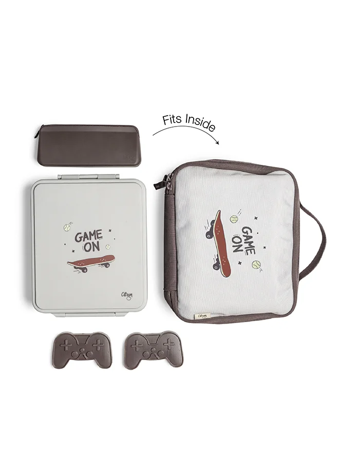 Citron Insulated Square Lunch Bag - Cool Kid - Thermal Bag with Carry Handle
