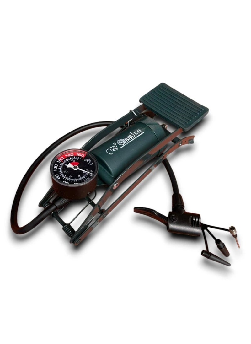 Buster 100PSI 7bar Multi-Purpose Single Foot Pump - olive green  - Image 2