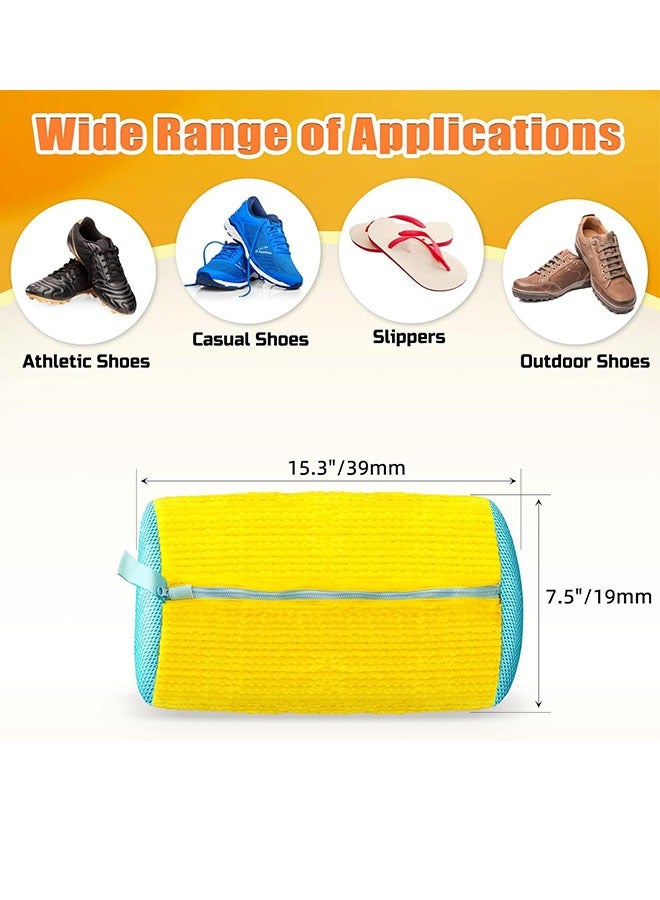 2Pcs Anti-Deformation Shoe Washing Bags,Laundry Shoe Bags for Washing Machine,Reusable Shoe Washing Bag for All Shoe Types and Sizes Shoe Laundry Bag(yellow) - Image 2