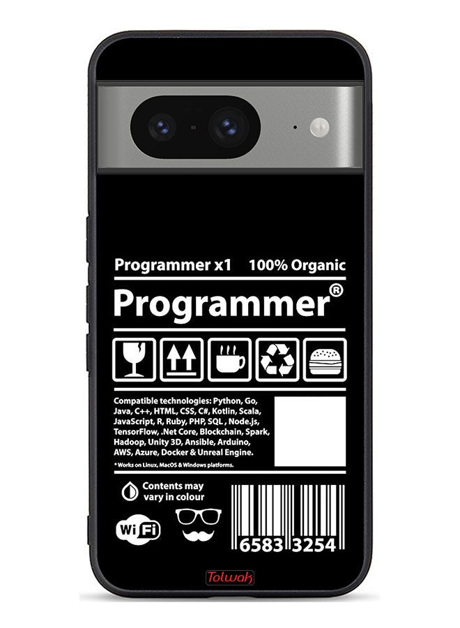 Tolwak Google Pixel 8 Protective Case Cover Programmer Sticker - Image 1