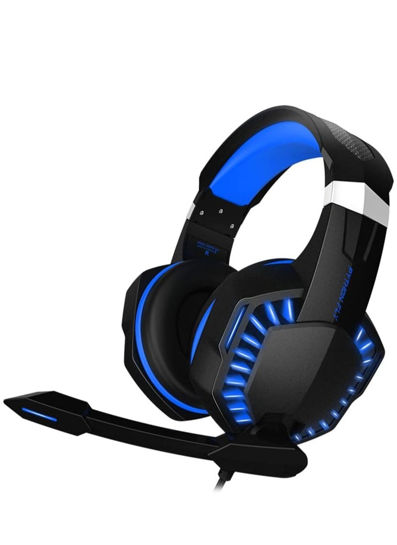 Python Fly G2000 PRO Wired Over Ear Gaming Headphones 7.1 Surround Sound Noise Isolating 120-degree Adjustable Mic 40mm Driver - for PC, PS5, Xbox, Mobiles, Tablets, Laptops  - Image 1
