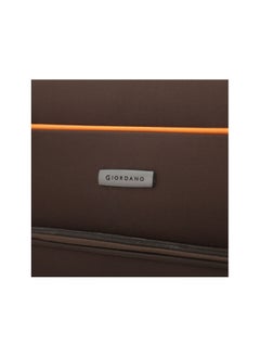 GIORDANO Softside Luggage Spinner Trolley Bag 3 Pieces Set,Brown (S-20",M-24",L-28")  - Image 3