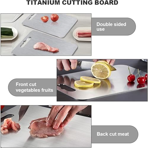 KBV Stainless Steel Cutting Board for Kitchen, SS Chopping Cutting Board Large 35 X 25 CM, Vegetable, Fruit, Cutting, Kneeding,Heavy Duty Chopping Board Heavy Duty Rust Free - Image 4