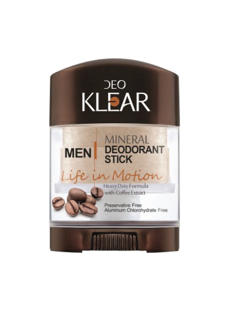 DEO KLEAR Life In Motion Mineral Deodorant Stick For Men 70g - Image 1